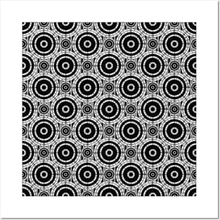 Geometric black and white Posters and Art